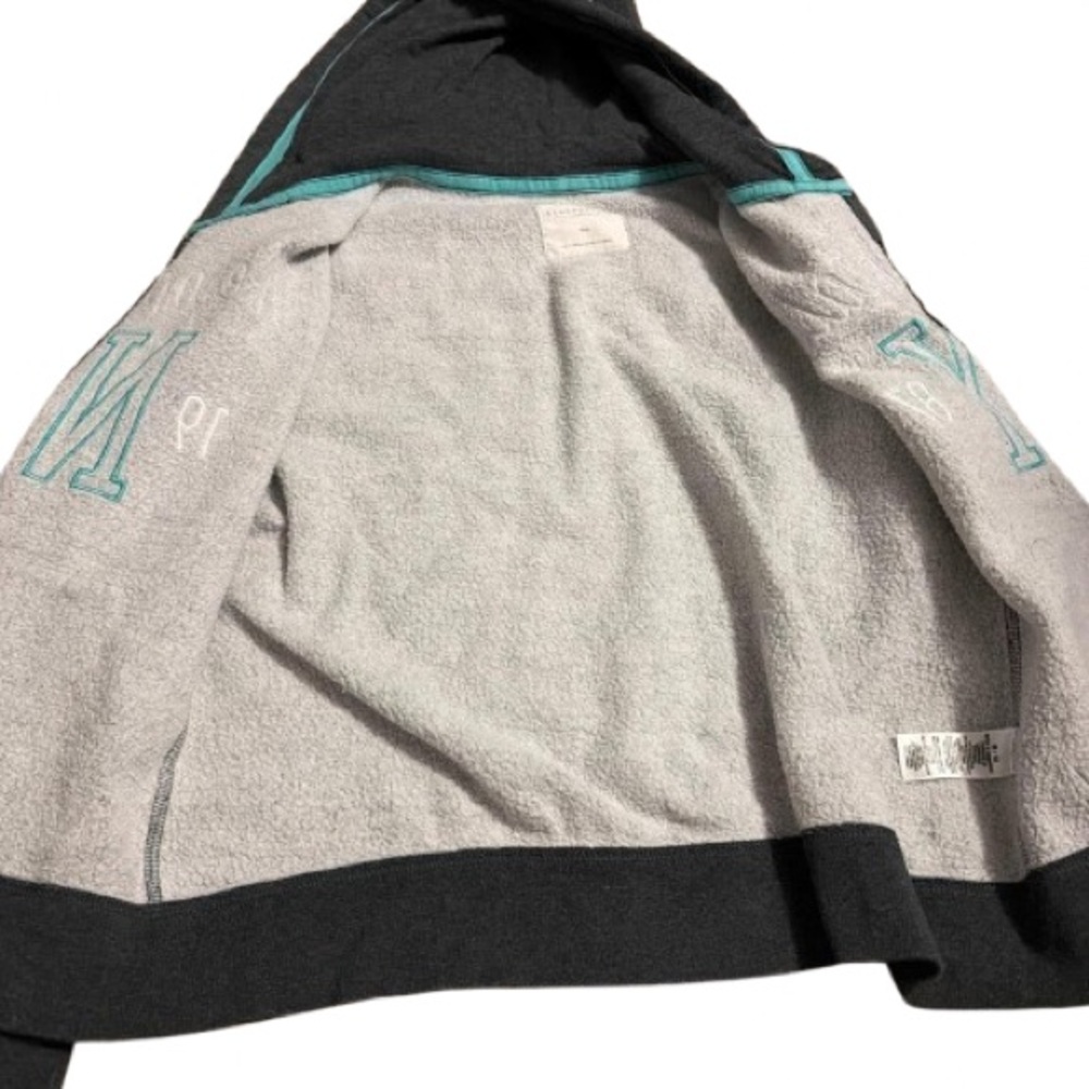 Vintage Aeropostale Charcoal Hoodie with Teal Accents - Picture 5 of 6
